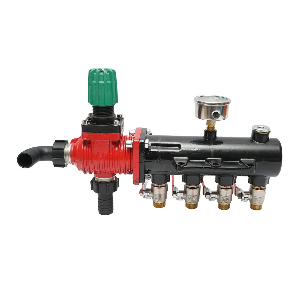 Distribuitor erbicidator metalic cu 4 cai, manometru cu glicerina 25 bar